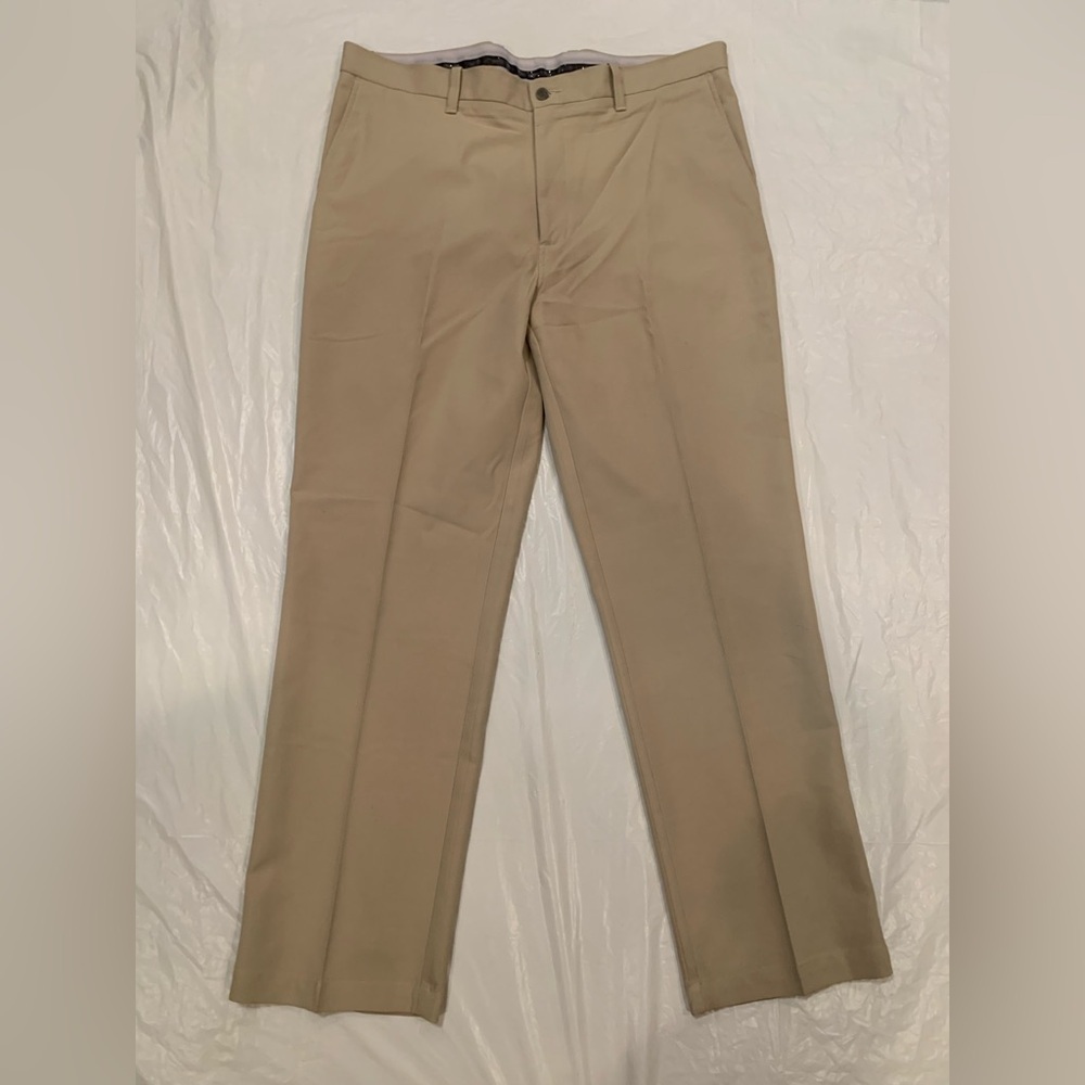 Callaway Tan Flat Front Men's Dress Pants 38x32, Golf, Workwear